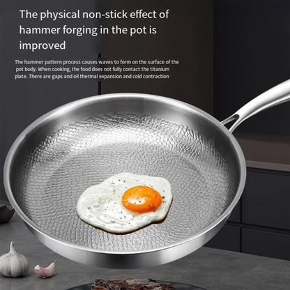 Titanium Skillet with Textured Surface for Gas Electric Induction Stovetops Oven Safe Metal Utensil Friendly Chemical Free Cookware