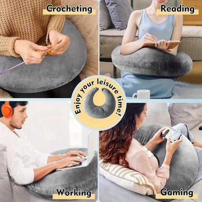 Ortekor Comfort Haven | Reading Pillow with Arms for Ultimate Relaxation | U-Shape Design for Reading and Crafting