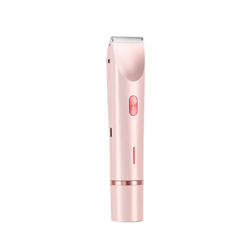 Rechargeable Women's Body Trimmer with Ceramic Blades for Sensitive Skin | Dual Head Cordless Grooming Tool for Bikini Area | Waterproof