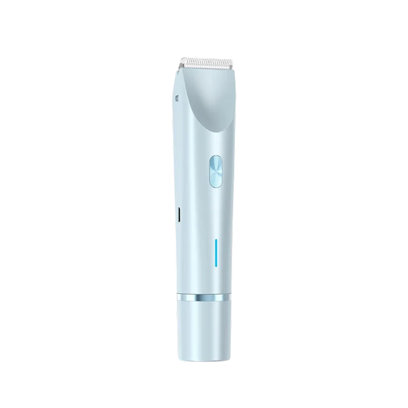 Rechargeable Women's Body Trimmer with Ceramic Blades for Sensitive Skin | Dual Head Cordless Grooming Tool for Bikini Area | Waterproof