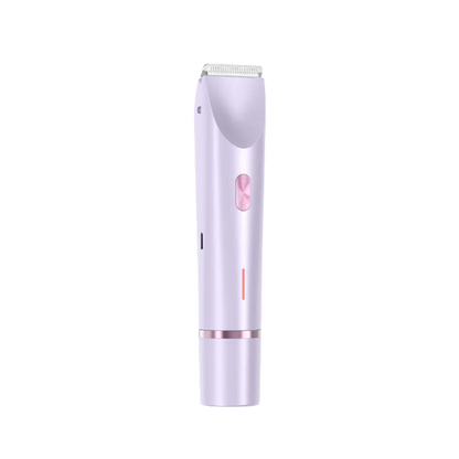 Rechargeable Women's Body Trimmer with Ceramic Blades for Sensitive Skin | Dual Head Cordless Grooming Tool for Bikini Area | Waterproof