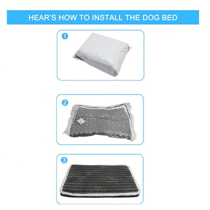 Orthopedic Dog Bed with Egg Crate Foam & Washable Cover for Joint Support & Senior Pets