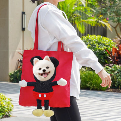 Ortekor Head-Out Cat Carrier Tote for Walks & Vet Visits - Lightweight Canvas Pet Bag for Cats & Small Dogs