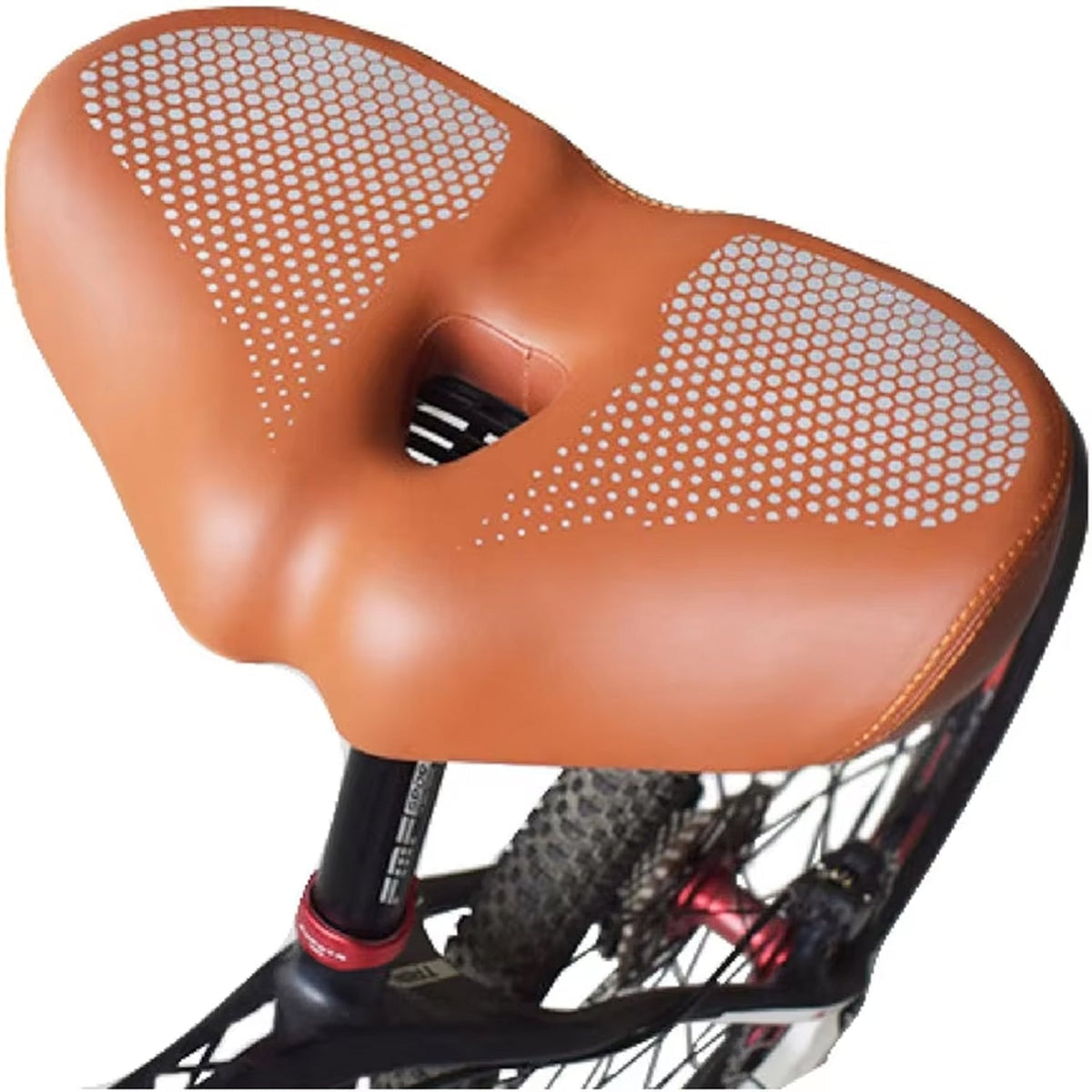Ergonomic Split Saddle for Bicycles – Pressure-Free Cycling Seat with Spring Suspension & Wide Cushion