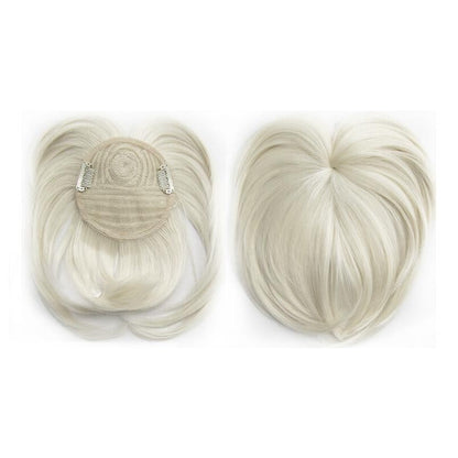 Human Hair Crown Topper Clip-In Hairpiece for Thinning Hair and Hair Loss Coverage Women's