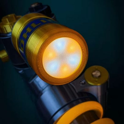 Racing Shock Absorber Desk Light with Rechargeable LED & Touch Dimmer for Gaming Rooms & Garages