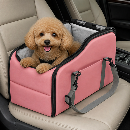 Ortekor Safety Leash & Adjustable Dog Car Seat (Up to 12 lb)