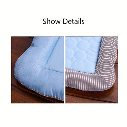 Lit rafraîchissant pour chien en été, panier pour chat avec base antidérapante, lit pour animal de compagnie lavable en tissu respirant et rafraîchissant