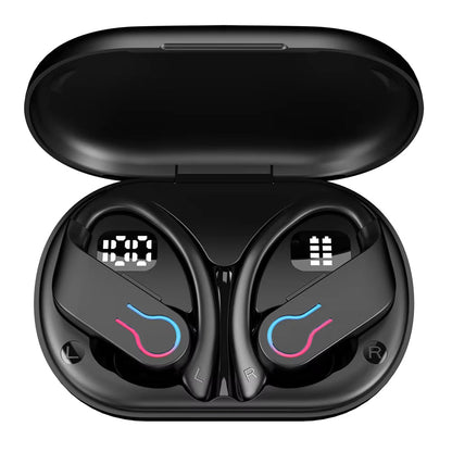 Wireless Sports Earbuds with Ear Hooks IPX7 Waterproof Bluetooth 5.3 Headphones 200-Hour Battery Life Running Gym Workout Fitness Earphones