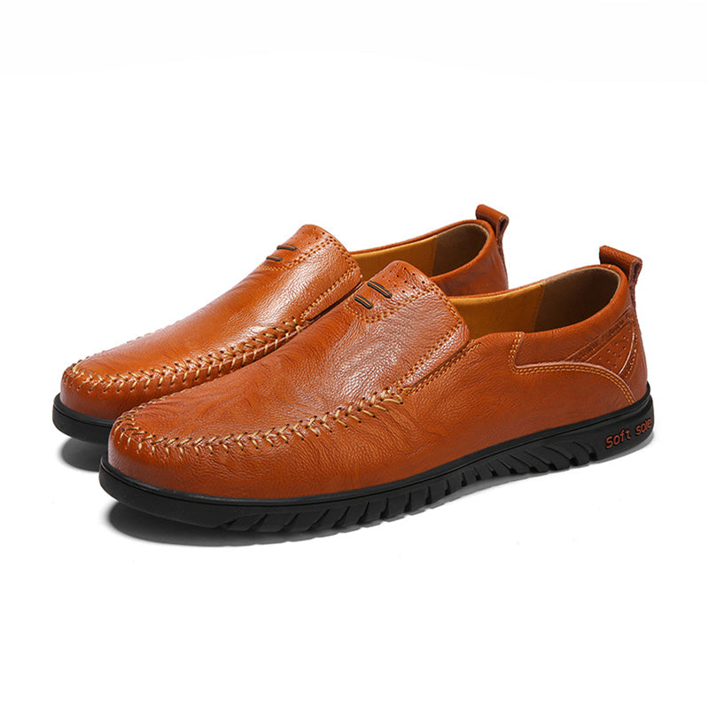 Men's Leather Oxford Dress Shoes for Work & Everyday Wear – Classic Lace-Up Formal Footwear in Brown Chocolate