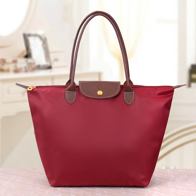Oxford Cloth Crossbody Shoulder Bag for Women with Foldable Storage and Water-Resistant Fabric