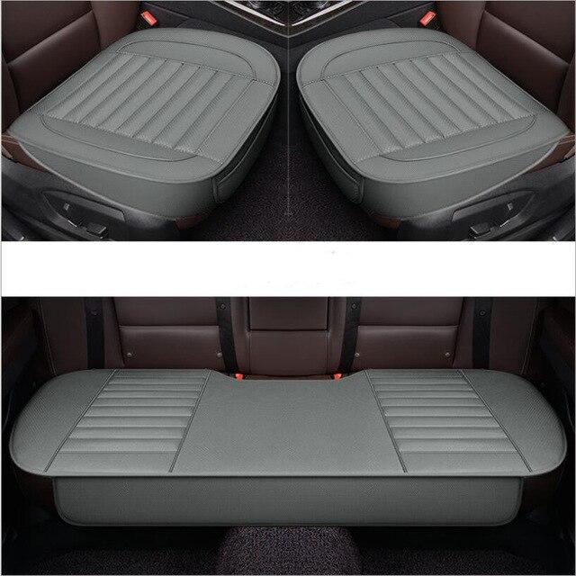 Bamboo Charcoal Car Seat Pad with Odor Absorption & Cooling – Front Pocket for Phone & Keys