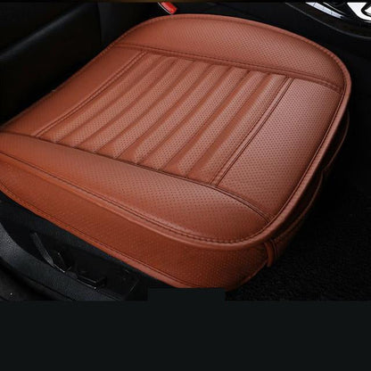 Bamboo Charcoal Car Seat Pad with Odor Absorption & Cooling – Front Pocket for Phone & Keys