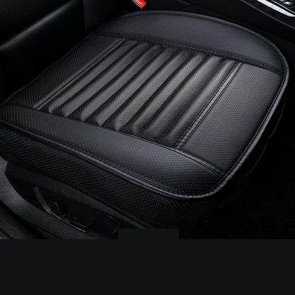 Bamboo Charcoal Car Seat Pad with Odor Absorption & Cooling – Front Pocket for Phone & Keys