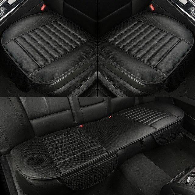 Bamboo Charcoal Car Seat Pad with Odor Absorption & Cooling – Front Pocket for Phone & Keys