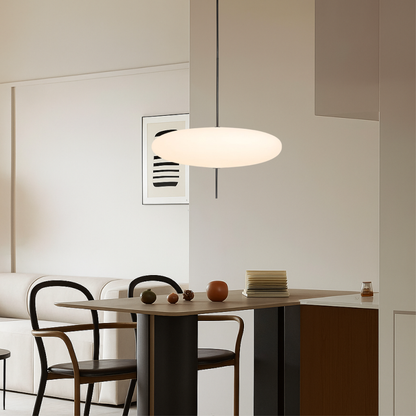 Geometric Pendant Light with LED for Dining Room, Modern Minimalist Hanging Fixture, Adjustable Height Ceiling Light for Kitchen Island