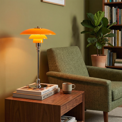 Modern Glass Globe Table Lamp with Dimmer Switch for Bedroom & Living Room – LED Accent Light with Gold or Silver Metal Base
