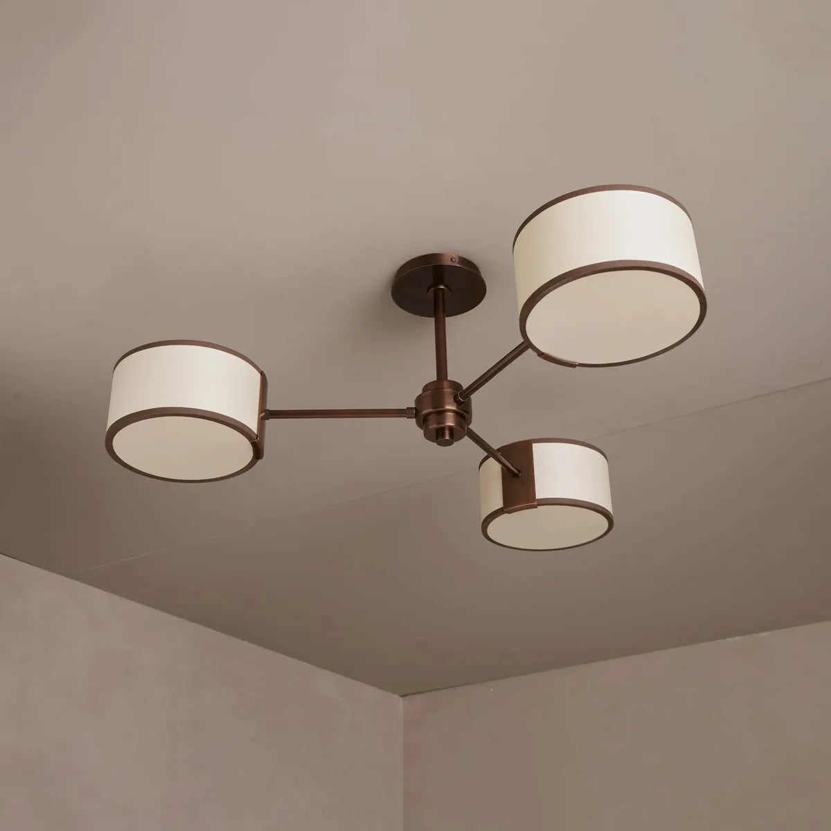 Fabric Drum Ceiling Light 36-Inch – Steel Flush Mount for Living Room, Bedroom, Entryway & Hallway