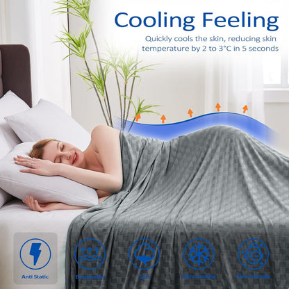 ChillEase | Couverture rafraîchissante pour dormeurs ayant chaud, dotée de la technologie Arc-Chill | Douce et respirante pour un confort tout au long de l'année