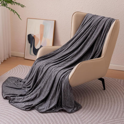 Confort rafraîchissant | Couverture légère réversible pour personnes ayant chaud la nuit | Jeté fin et doux pour lit et canapé