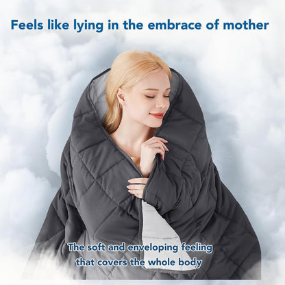 Confort douillet | Couverture lestée en microfibre rafraîchissante | Douceur toutes saisons pour une relaxation ultime