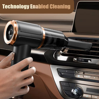Handheld Cordless Auto Vacuum – 45000Pa High-Power Suction for Cars, Upholstery & Pet Hair | 5-in-1 Wet/Dry Cleaner