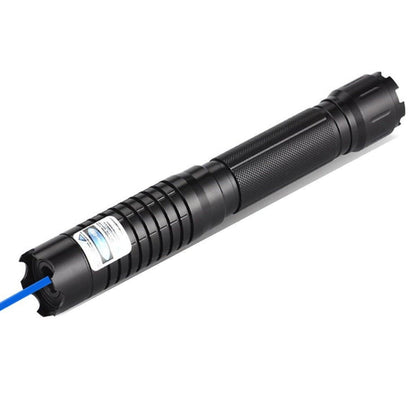 High-Power Blue Laser Pointer 450nm Adjustable Focus Aluminum Flashlight for Outdoor & Camping 16400 ft Range Rechargeable Tactical Light