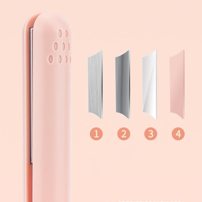 Compact Dual-Function Hair Styling Tool Ceramic Plates Curls & Straightens Portable Travel Size for Daily Touch-Ups On-the-Go Styling