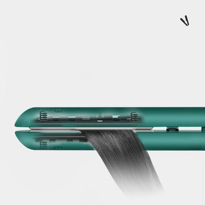 Compact Dual-Function Hair Styling Iron with Ceramic Plates for Curls and Straight Hair | Travel-Size Heated Styling Tool for Women