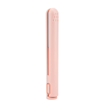 Compact Dual-Function Hair Styling Iron with Ceramic Plates for Curls and Straight Hair | Travel-Size Heated Styling Tool for Women