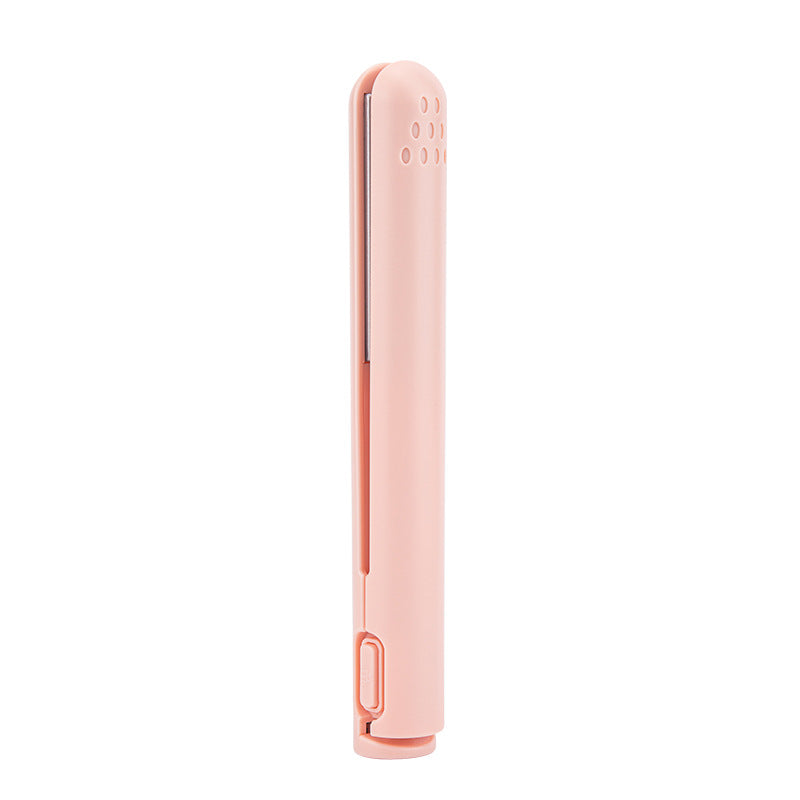 Compact Dual-Function Hair Styling Tool Ceramic Plates Curls & Straightens Portable Travel Size for Daily Touch-Ups On-the-Go Styling
