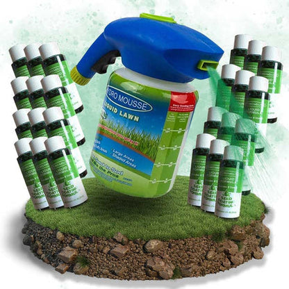 Spray-On Grass Seed Hydro Seeding System for Bare Spots & Dog Patches – Garden Hose Attachment Lawn Repair Kit for Quick Coverage & Green