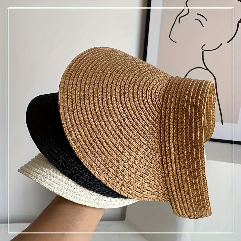 Women's Sun Visor Hat with Oversized Brim | Packable UV Protection Cap for Beach, Golf & Outdoor | Breathable Non-Stretch Headband