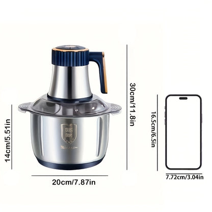 Electric Multi-Purpose Chopper 5 Quart Bowl Stainless Steel 5000 RPM Motor for Meat Vegetables Garlic Onion Salad Prep Home Kitchen Applianc