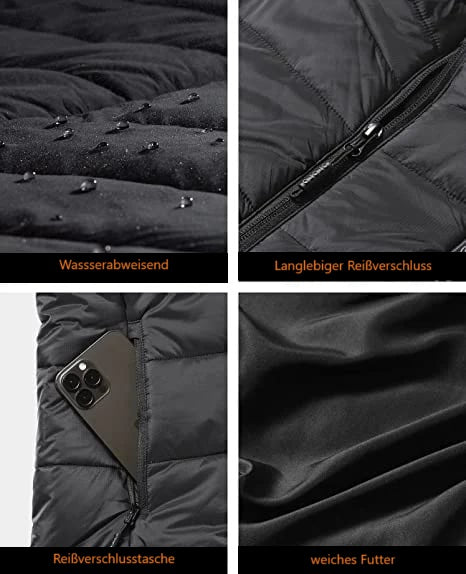 Heated Vest with 15 Heating Zones & 6 Temperature Settings for Men & Women – Rechargeable Battery-Powered Warming Jacket for Outdoor Work