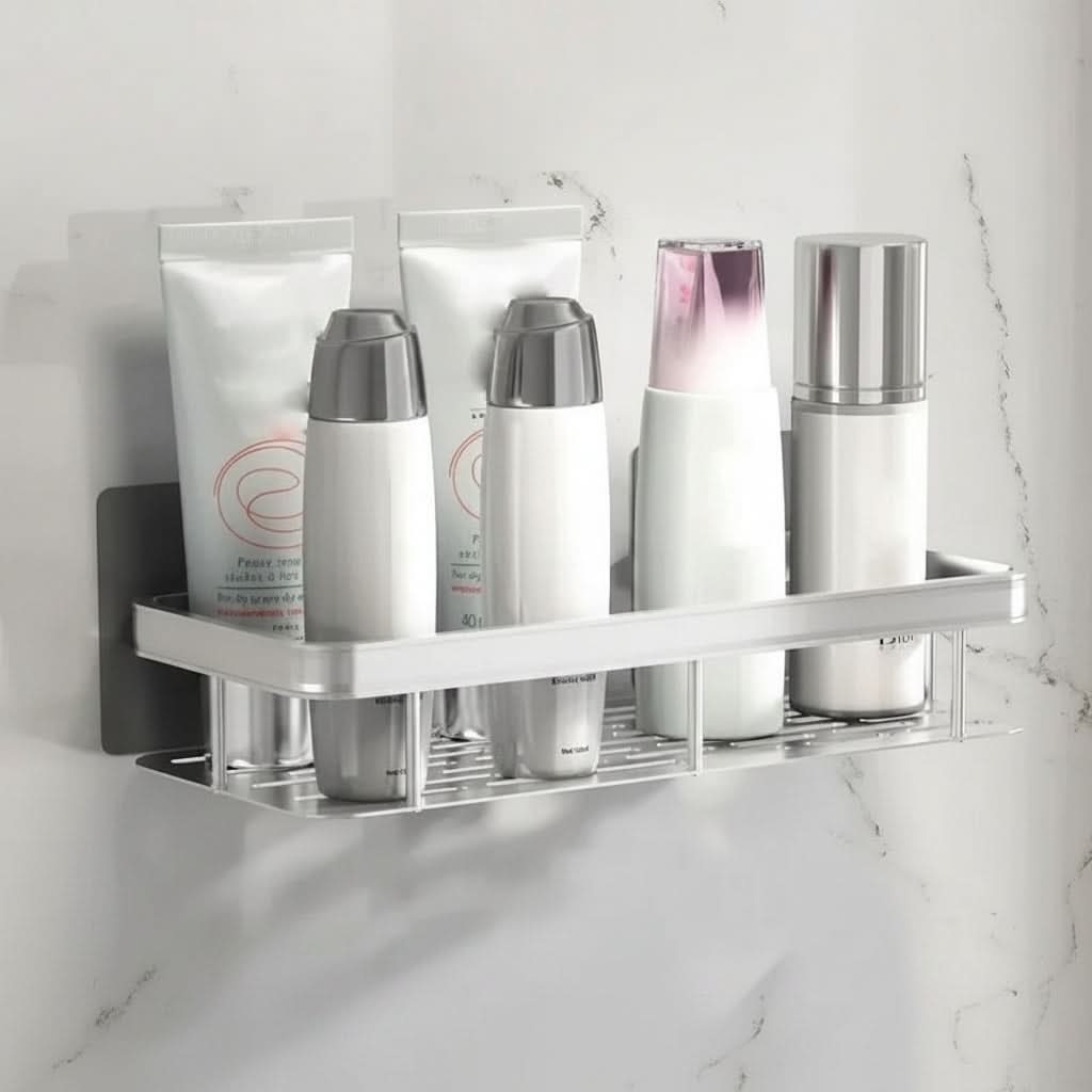 ALUVAULT – Aluminum Alloy Wall Mounted Bathroom Shelf Organizer