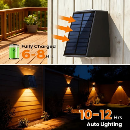 Solvanta - 4 Pack Solar Up and Down Wall Lights