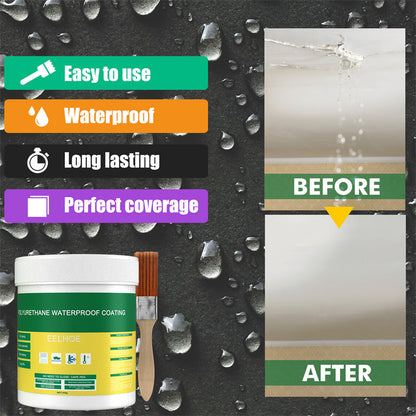 Clear Liquid Waterproofing Membrane for Roofs, Basements, Wood, Concrete & Masonry Surfaces | Leak Barrier DIY Sealant for Homes