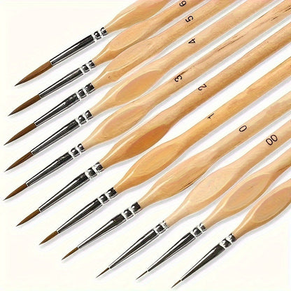 Fine Detail Brush for Painting – Precision Art Brush for Acrylic Oil Watercolor Canvas Work Model Building Miniatures