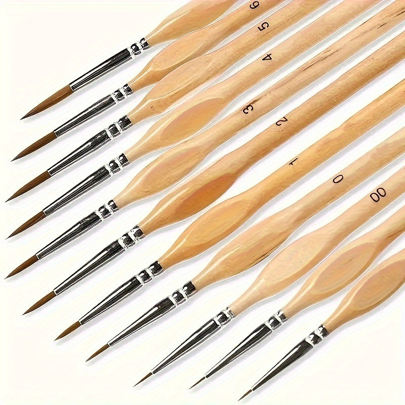 Fine Tip Detail Brush for Precision Painting, Miniatures & Fine Art – Synthetic Bristles for Acrylic, Oil & Watercolor