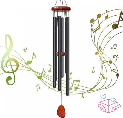 Outdoor Wind Chimes with Deep Resonant Tones - Aluminum Garden Chime for Patio Decor & Backyard Relaxation - Rustproof Hanging Bell Accent
