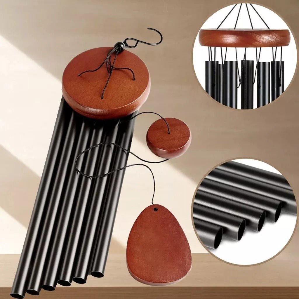 Outdoor Wind Chimes with Deep Resonant Tones - Aluminum Garden Chime for Patio Decor & Backyard Relaxation - Rustproof Hanging Bell Accent