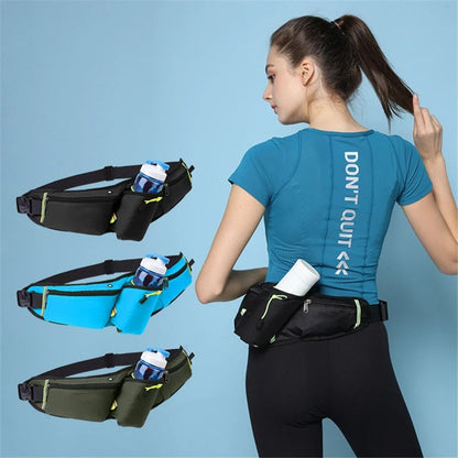 Sac banane d'hydratation pour le jogging, la randonnée et le vélo – Ceinture de course légère et imperméable avec porte-gourde