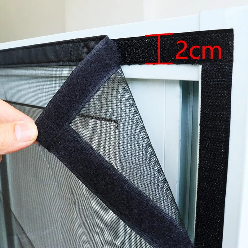Magnetic Mesh Screen Door Self-Closing Hands-Free Entry Insect Protection Summer Ventilation Black White 31-47 in Patio Balcony RV Home
