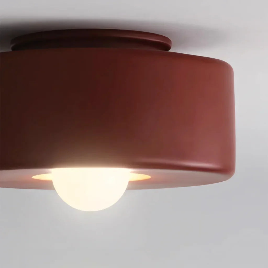 Resin Pendant Light 12 in Diameter LED Fixture Black Red Green Overhead Lighting Kitchen Dining Room Hallway Decor Minimalist Hanging Lamp