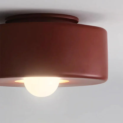 Resin Pendant Light 12 in Diameter LED Fixture Black Red Green Overhead Lighting Kitchen Dining Room Hallway Decor Minimalist Hanging Lamp