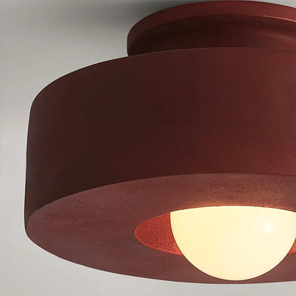 Resin Pendant Light 12 in Diameter LED Fixture Black Red Green Overhead Lighting Kitchen Dining Room Hallway Decor Minimalist Hanging Lamp