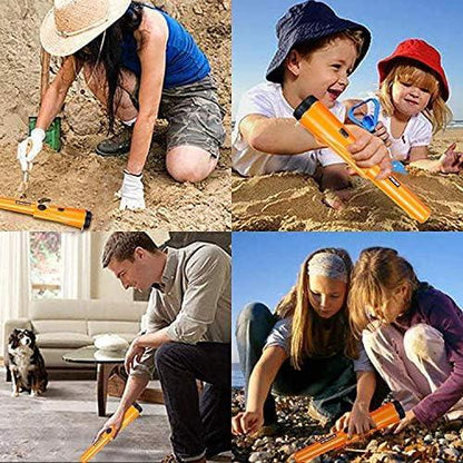 Handheld Metal Detector Wand Pinpointer IP66 Waterproof High Sensitivity Security Scanner for Treasure Hunting Beach Detection Gold Coins