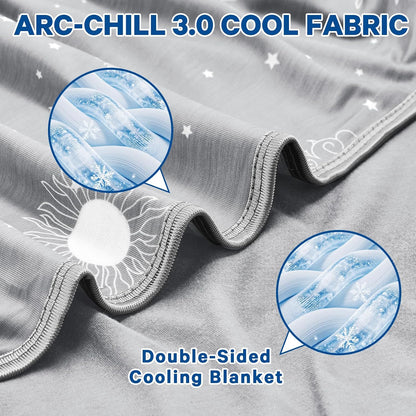Confort douillet | Couverture rafraîchissante en tissu double face | Couverture d'été légère pour les dormeurs ayant chaud et les voyages