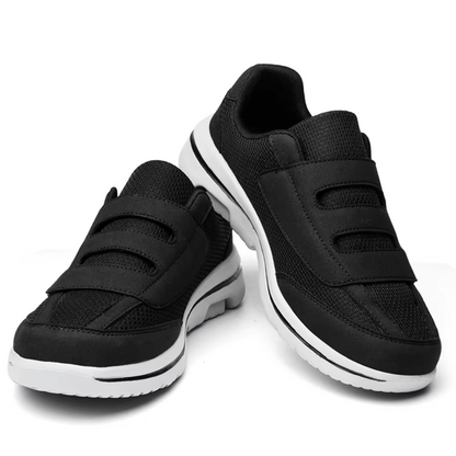 Adjustable Diabetic Shoes with Wide Hook-and-Loop Straps for Swelling Relief | Extra-Wide Fit Orthopedic Walking Shoes for Sensitive Feet